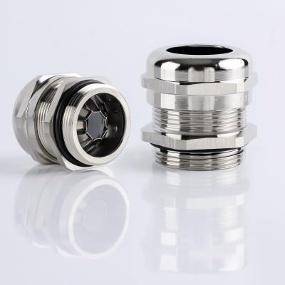 SKINTOP Series Metallic Nickel Plated Brass IP68 Compression EMC Shield Cable Entry Gland M63