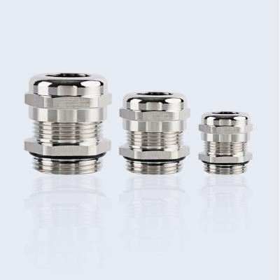 Metric Thread IP68 Waterproof Nickel Plated Brass Metal Cable Gland