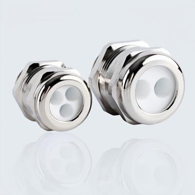 Metric Waterproof Nickel Plated Metal Multi-hole Brass Dome Connector M12 to M63