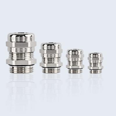 NPT 1/2'' Thread Metallic Nickel Plated Brass Cable Gland Waterproof IP68 Cable Connector Fitting
