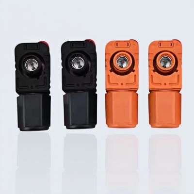 Photovoltaic Power Energy Storage Connector Single Core 90 Degrees Right Angle Plug 350A