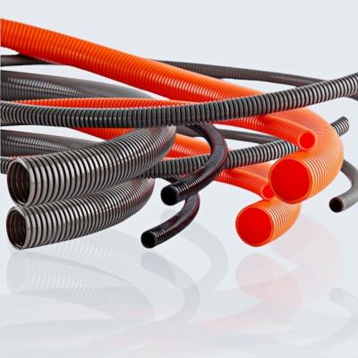V0 V2 Split Tubing Wire Loom Corrugated Plastic PE PP PA6 PA12 TPE Electrical Flexible Pipe